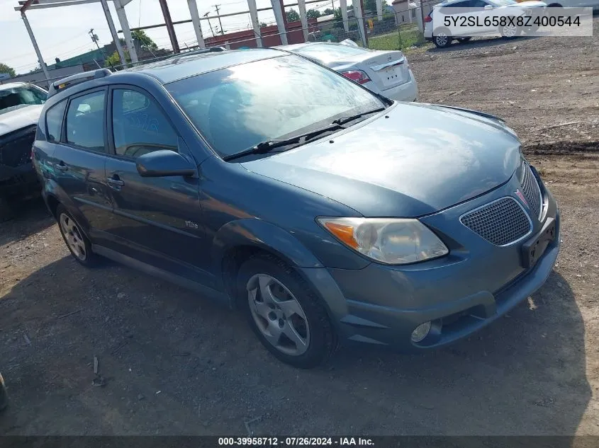 5Y2SL658X8Z400544 2008 Pontiac Vibe