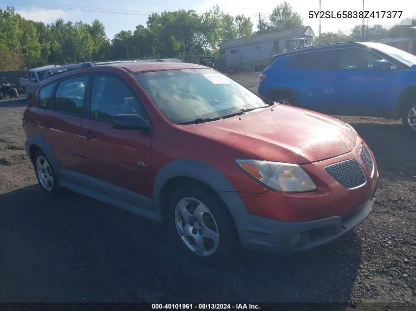 5Y2SL65838Z417377 2008 Pontiac Vibe