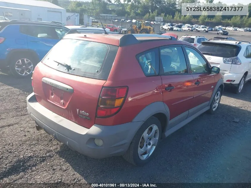 5Y2SL65838Z417377 2008 Pontiac Vibe