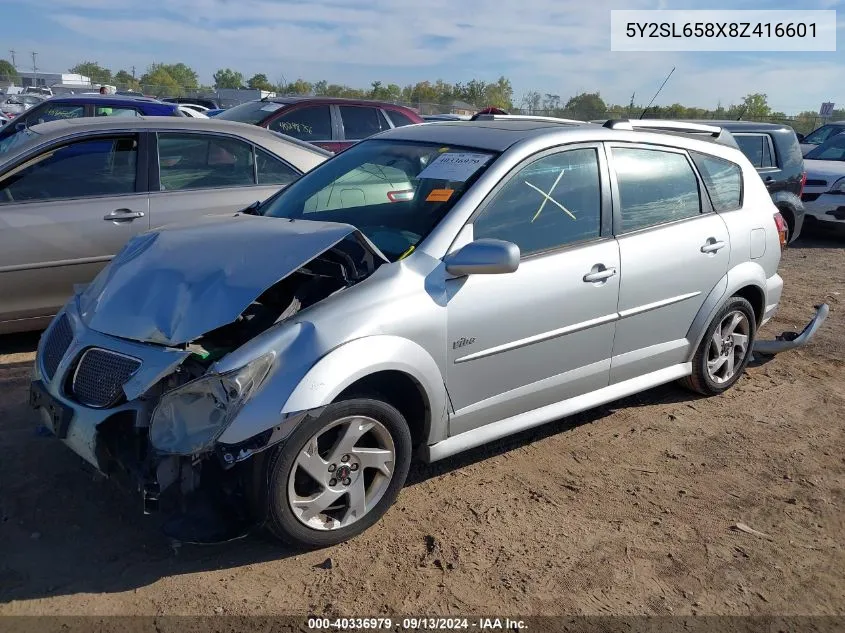 5Y2SL658X8Z416601 2008 Pontiac Vibe