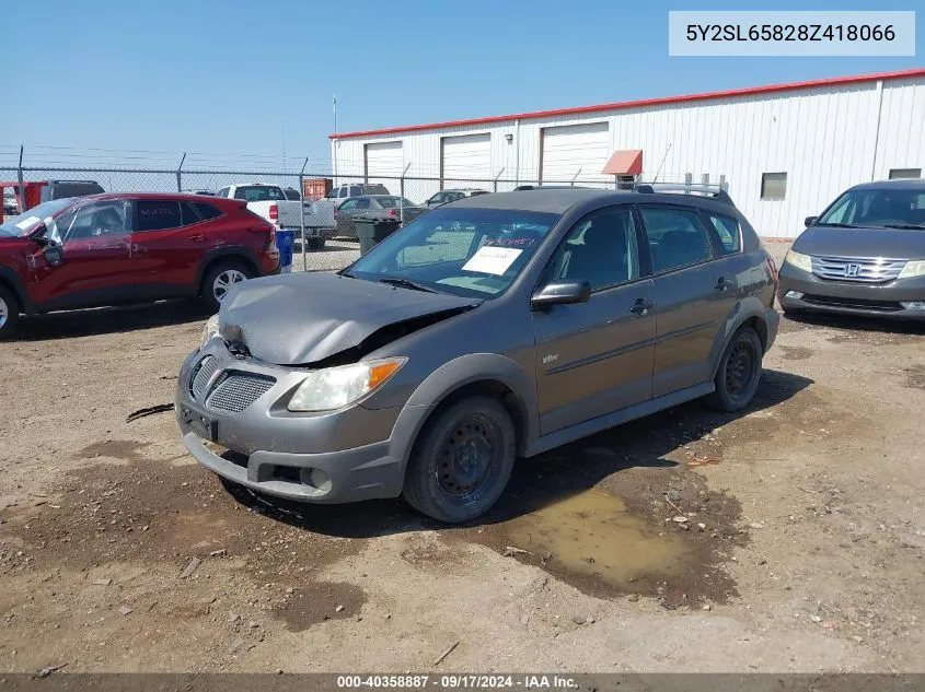 2008 Pontiac Vibe VIN: 5Y2SL65828Z418066 Lot: 40358887