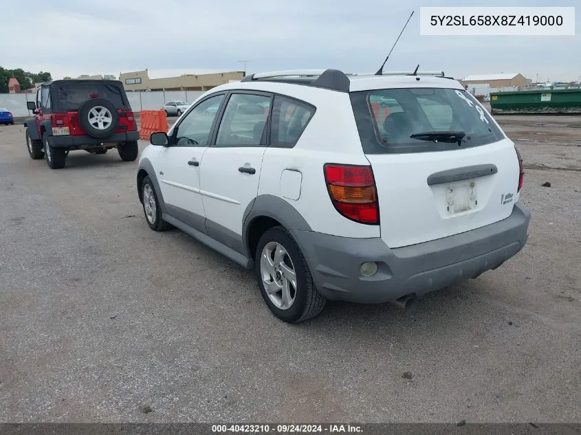 5Y2SL658X8Z419000 2008 Pontiac Vibe