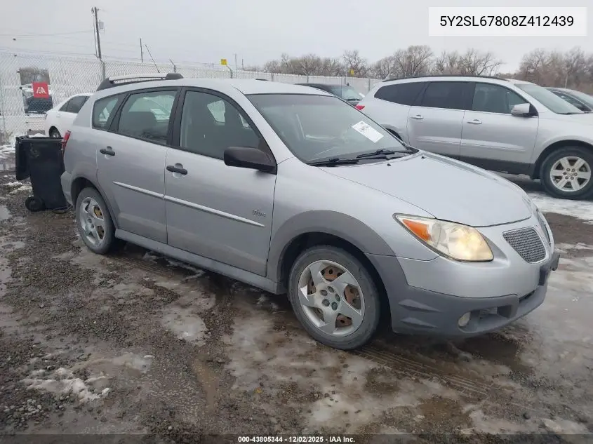 5Y2SL67808Z412439 2008 Pontiac Vibe