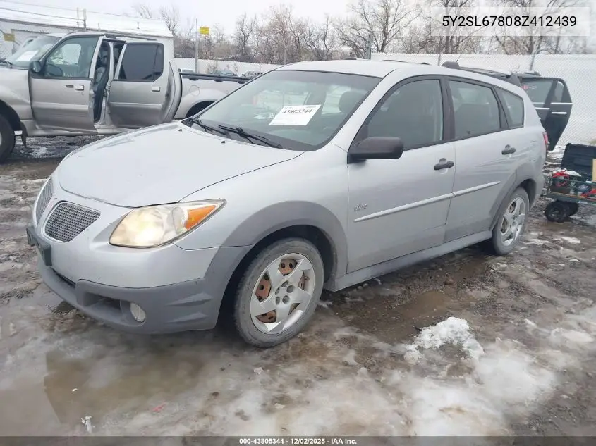 5Y2SL67808Z412439 2008 Pontiac Vibe