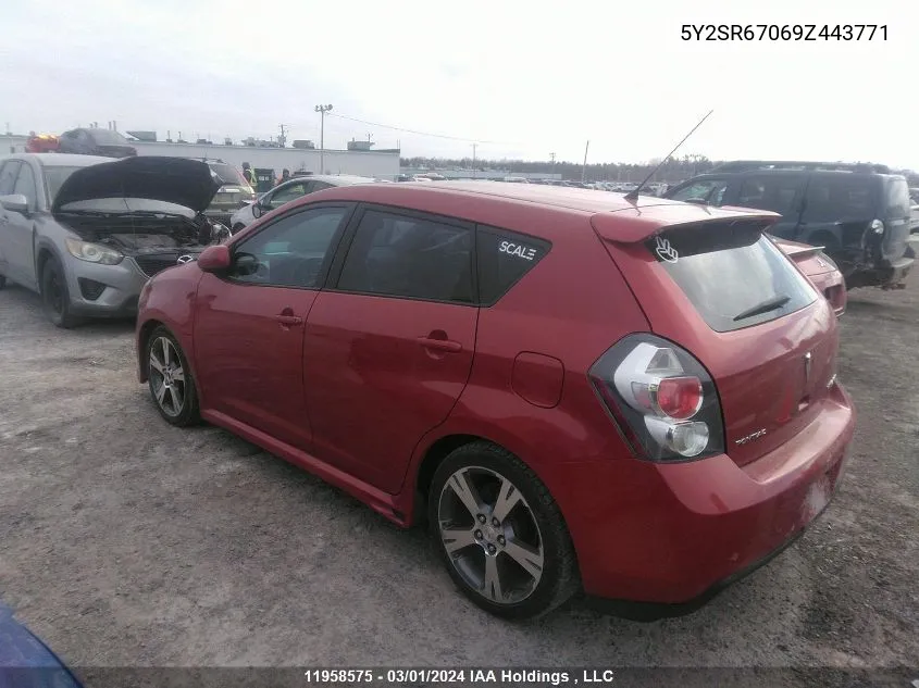 2009 Pontiac Vibe VIN: 5Y2SR67069Z443771 Lot: 11958575