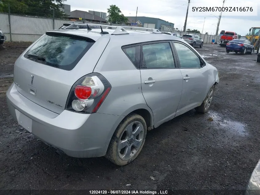 2009 Pontiac Vibe VIN: 5Y2SM67009Z416676 Lot: 12024120