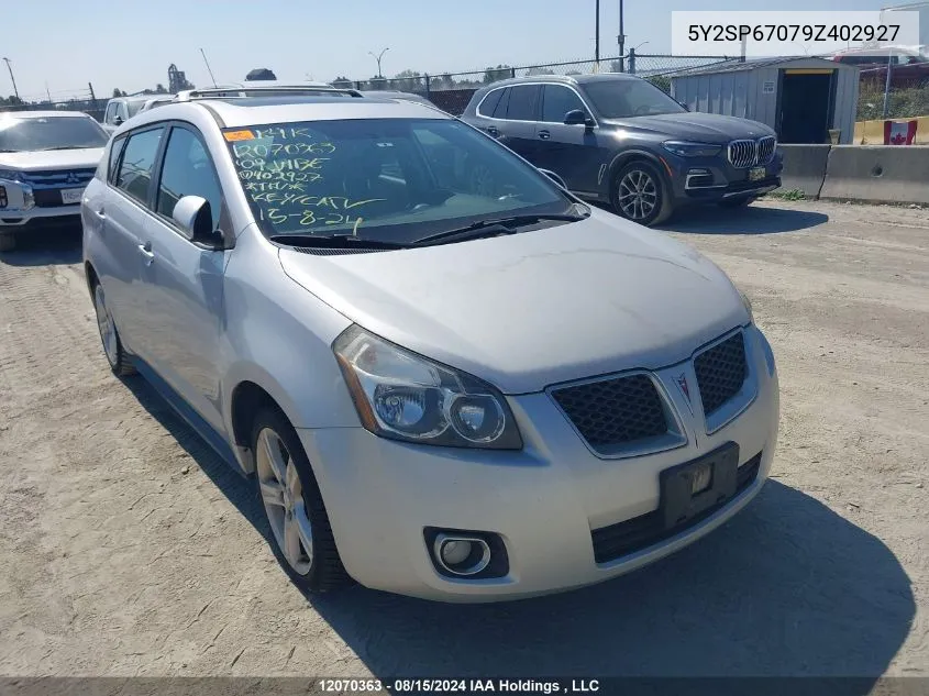 2009 Pontiac Vibe VIN: 5Y2SP67079Z402927 Lot: 12070363