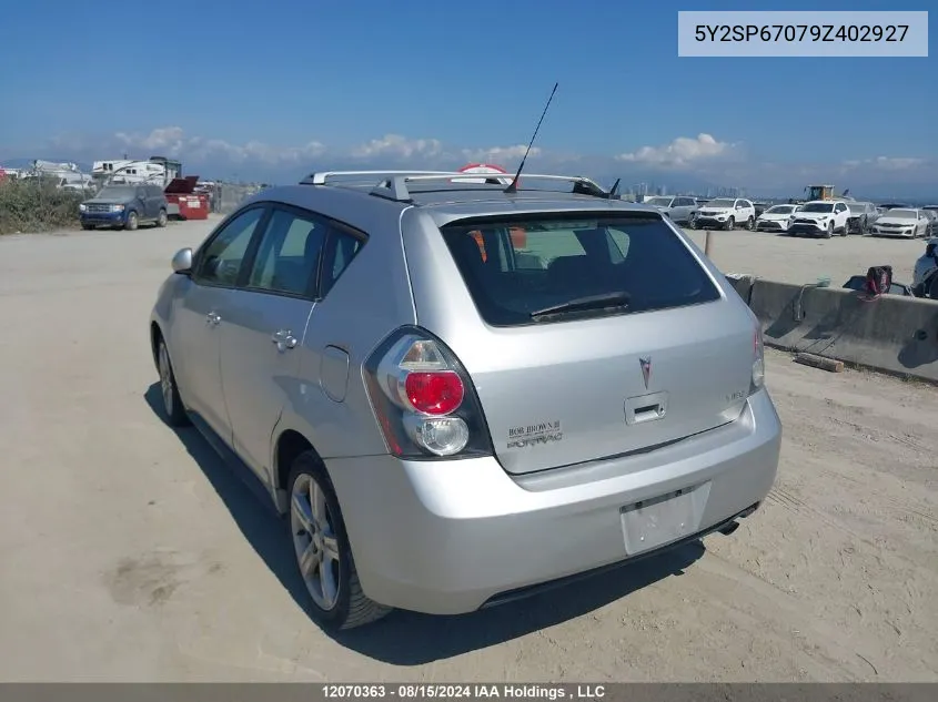 2009 Pontiac Vibe VIN: 5Y2SP67079Z402927 Lot: 12070363