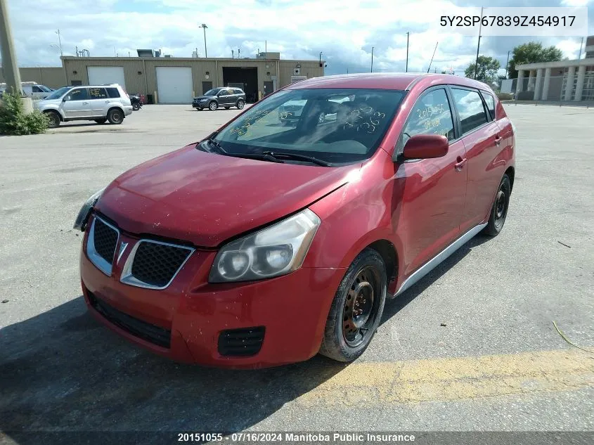 2009 Pontiac Vibe VIN: 5Y2SP67839Z454917 Lot: 20151055