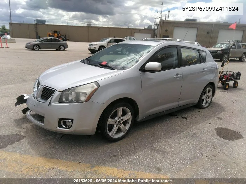 2009 Pontiac Vibe VIN: 5Y2SP67099Z411824 Lot: 20153626