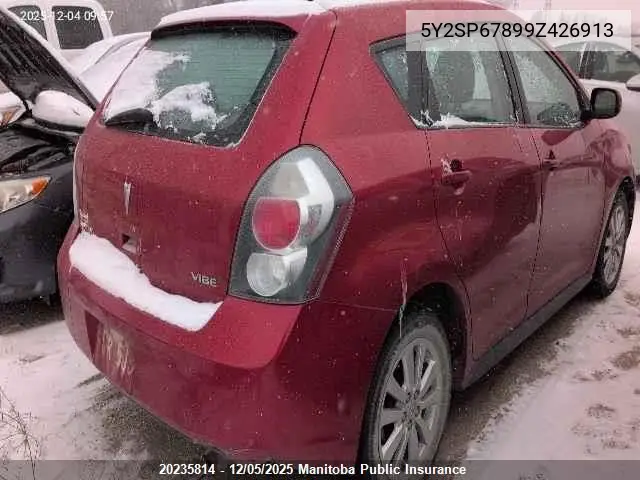 5Y2SP67899Z426913 2009 Pontiac Vibe