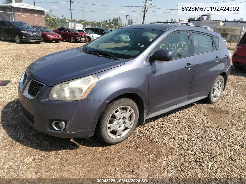 2009 Pontiac Vibe VIN: 5Y2SM67019Z424902 Lot: 30043229