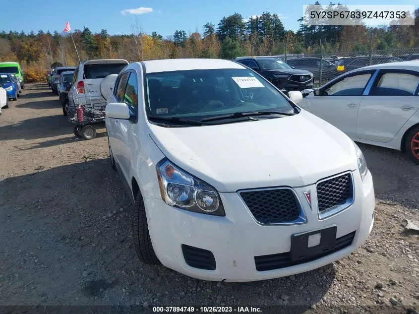 2009 Pontiac Vibe W/1Sa VIN: 5Y2SP67839Z447353 Lot: 37894749