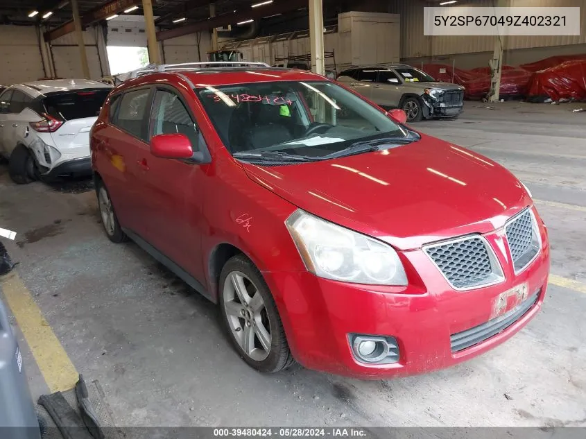 2009 Pontiac Vibe VIN: 5Y2SP67049Z402321 Lot: 39480424