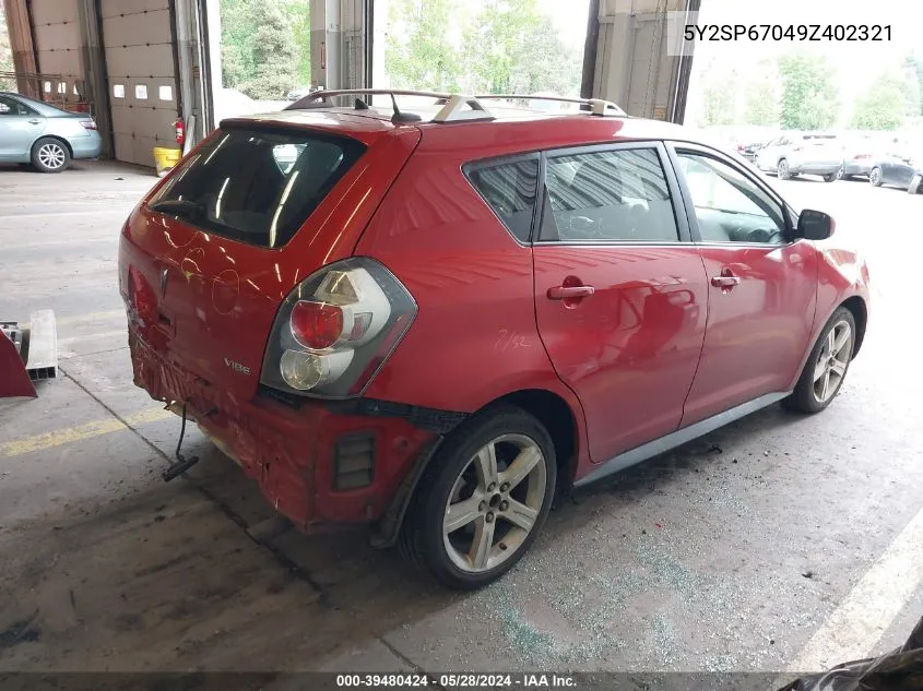 5Y2SP67049Z402321 2009 Pontiac Vibe