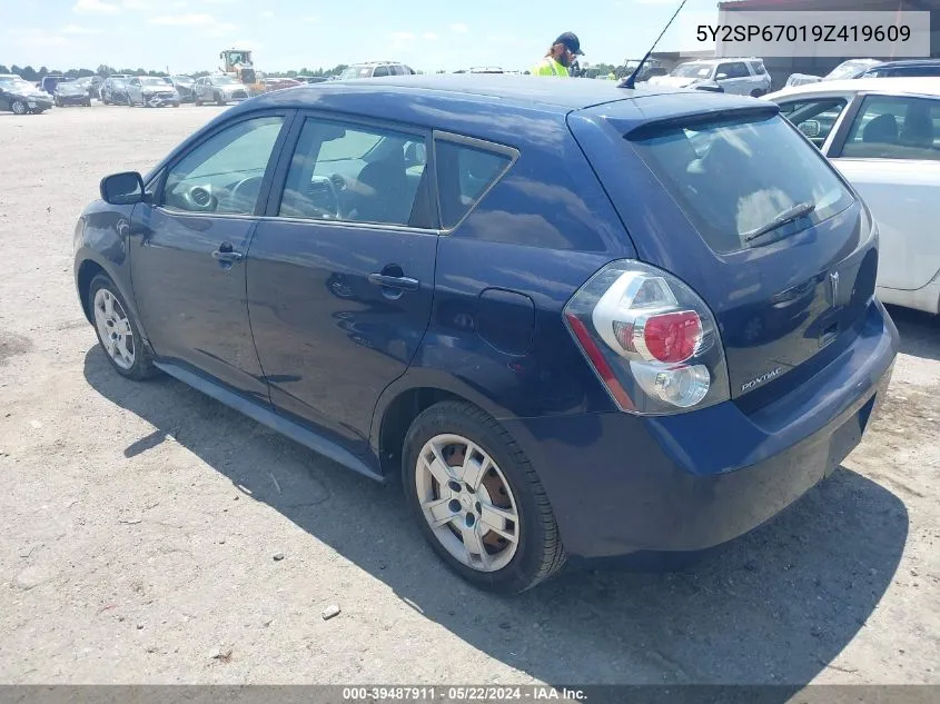 2009 Pontiac Vibe VIN: 5Y2SP67019Z419609 Lot: 39487911