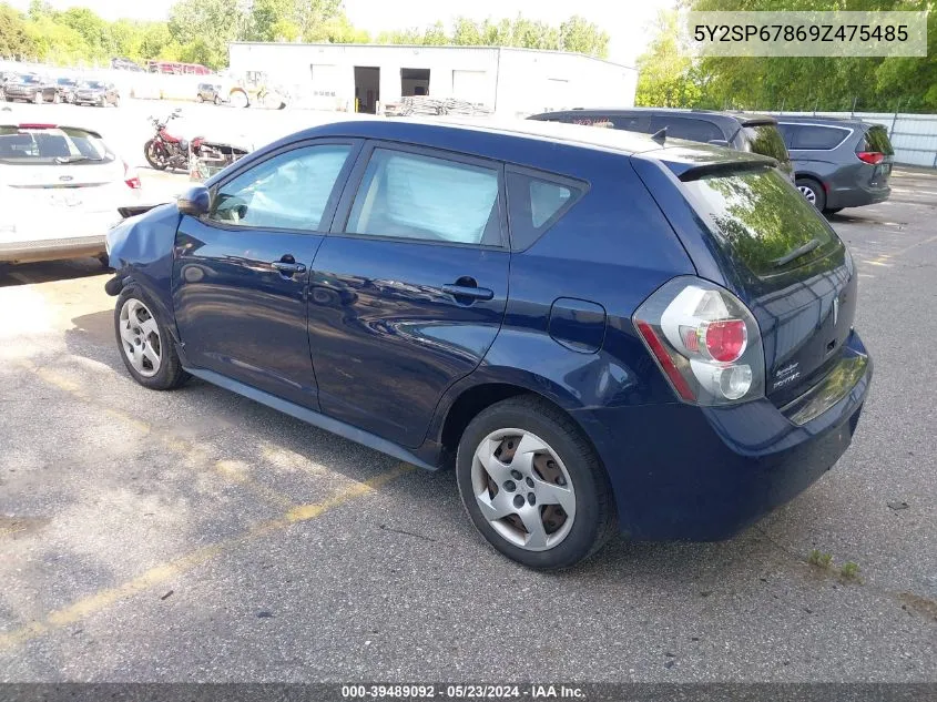 2009 Pontiac Vibe VIN: 5Y2SP67869Z475485 Lot: 39489092