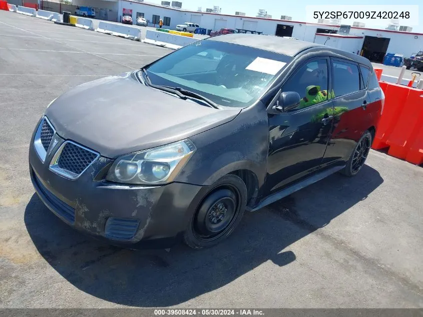 2009 Pontiac Vibe VIN: 5Y2SP67009Z420248 Lot: 39508424