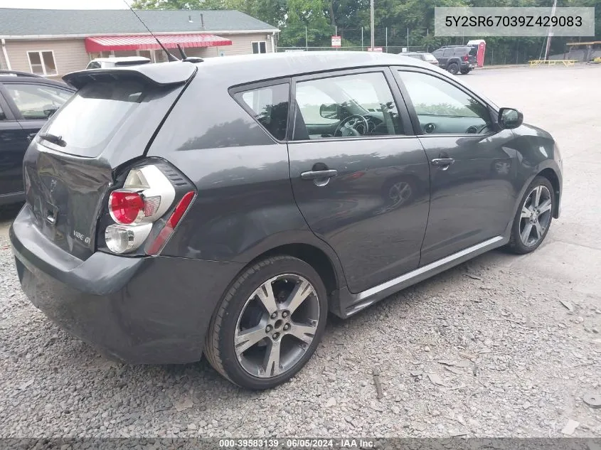 2009 Pontiac Vibe Gt VIN: 5Y2SR67039Z429083 Lot: 39583139