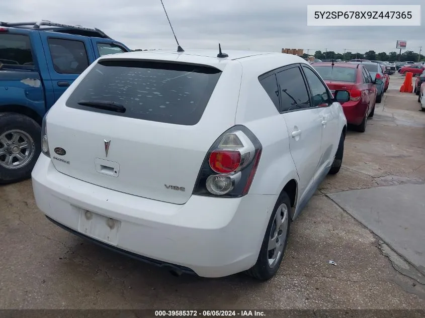 2009 Pontiac Vibe VIN: 5Y2SP678X9Z447365 Lot: 39585372