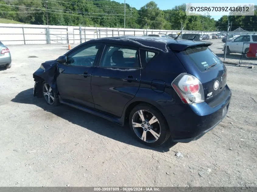 2009 Pontiac Vibe Gt VIN: 5Y2SR67039Z436812 Lot: 39597809