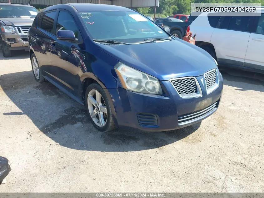 2009 Pontiac Vibe VIN: 5Y2SP67059Z404269 Lot: 39725869