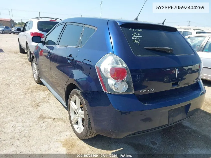 2009 Pontiac Vibe VIN: 5Y2SP67059Z404269 Lot: 39725869