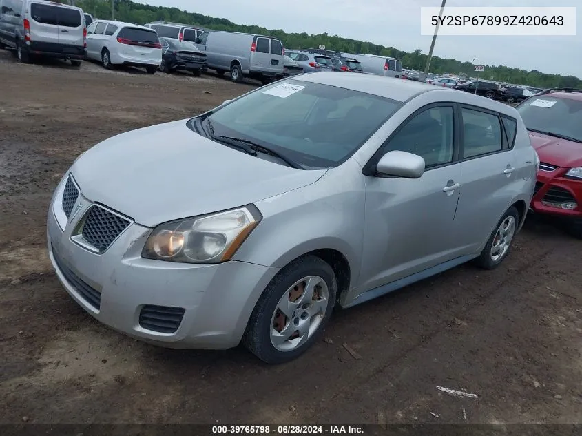 2009 Pontiac Vibe VIN: 5Y2SP67899Z420643 Lot: 39765798