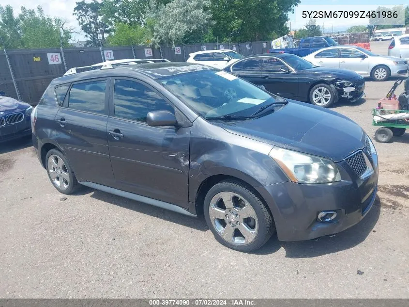 2009 Pontiac Vibe VIN: 5Y2SM67099Z461986 Lot: 39774090