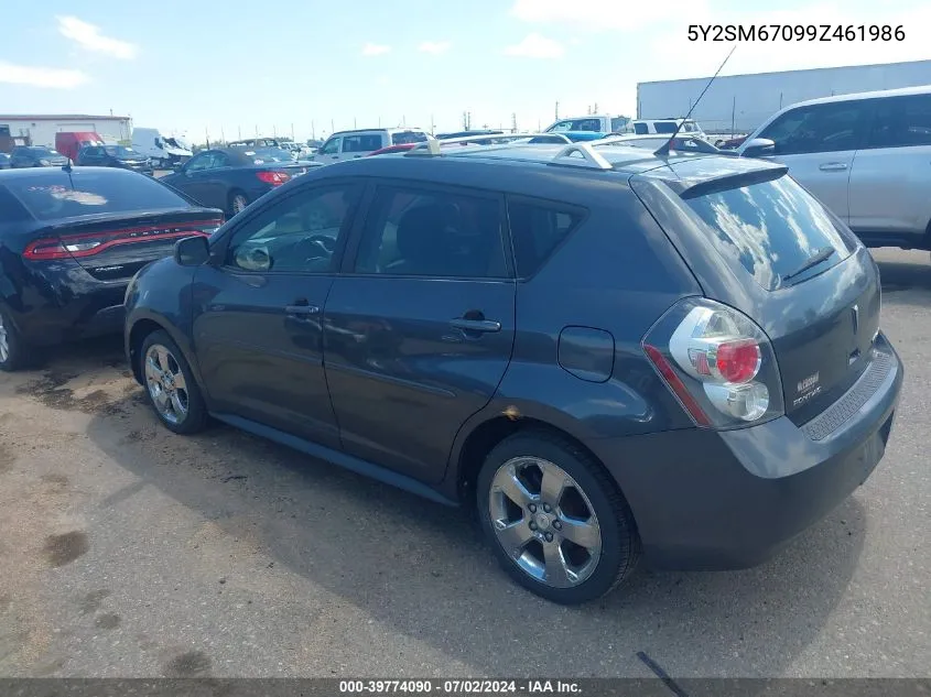 2009 Pontiac Vibe VIN: 5Y2SM67099Z461986 Lot: 39774090