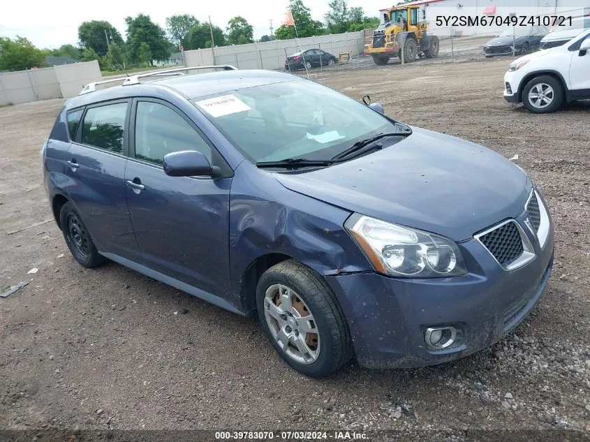 2009 Pontiac Vibe VIN: 5Y2SM67049Z410721 Lot: 39783070