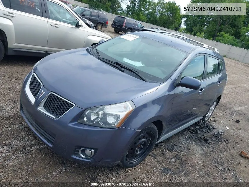 2009 Pontiac Vibe VIN: 5Y2SM67049Z410721 Lot: 39783070