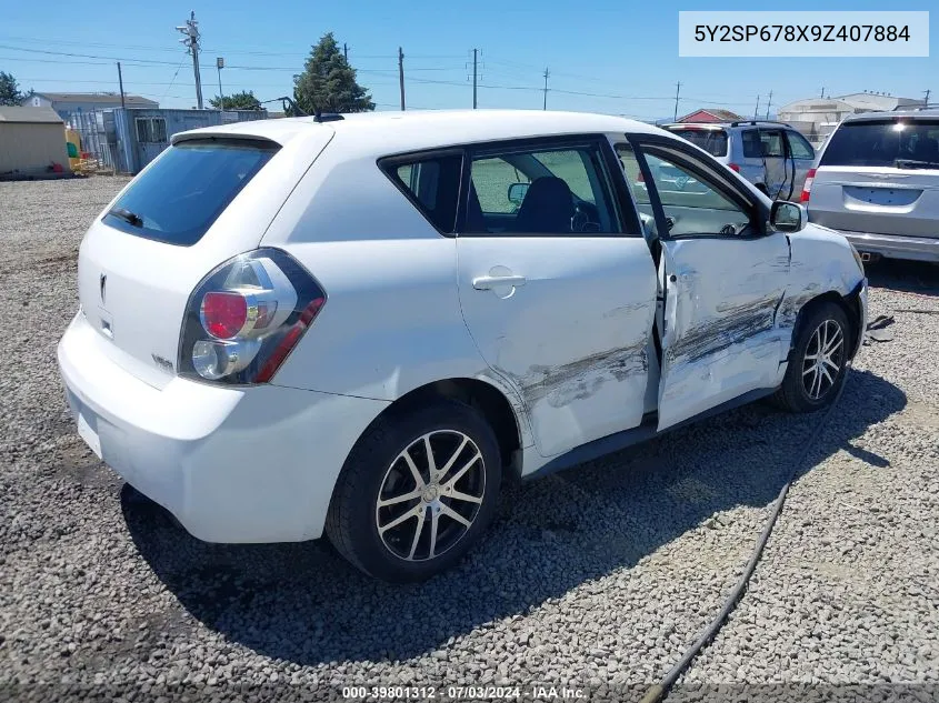 2009 Pontiac Vibe VIN: 5Y2SP678X9Z407884 Lot: 39801312