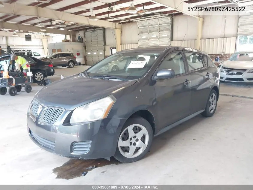 2009 Pontiac Vibe VIN: 5Y2SP67809Z425522 Lot: 39801889