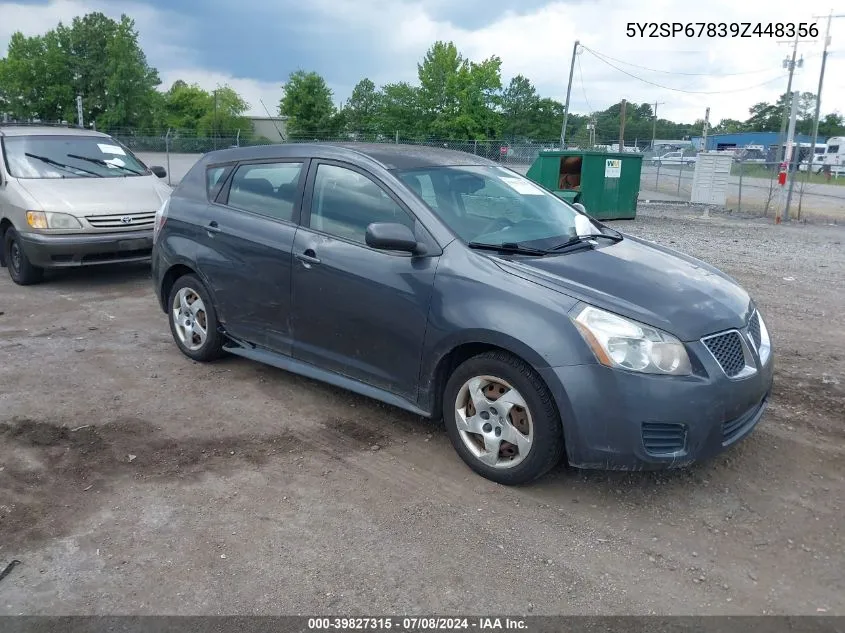 2009 Pontiac Vibe VIN: 5Y2SP67839Z448356 Lot: 39827315