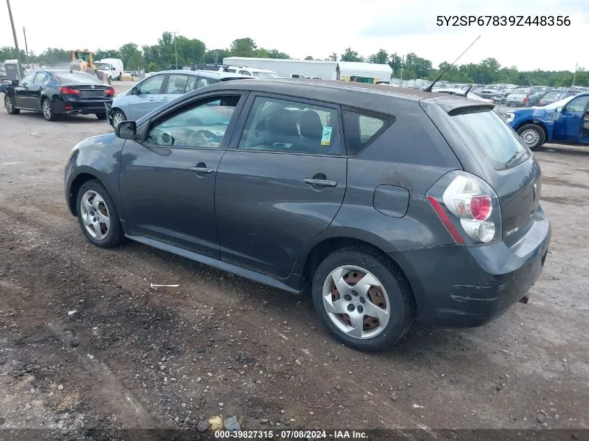 2009 Pontiac Vibe VIN: 5Y2SP67839Z448356 Lot: 39827315