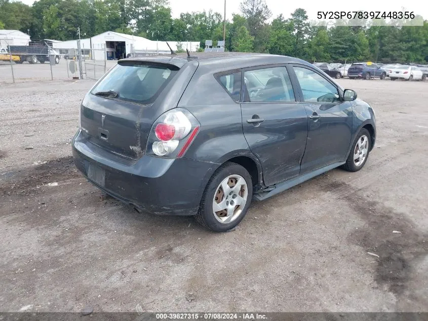 2009 Pontiac Vibe VIN: 5Y2SP67839Z448356 Lot: 39827315