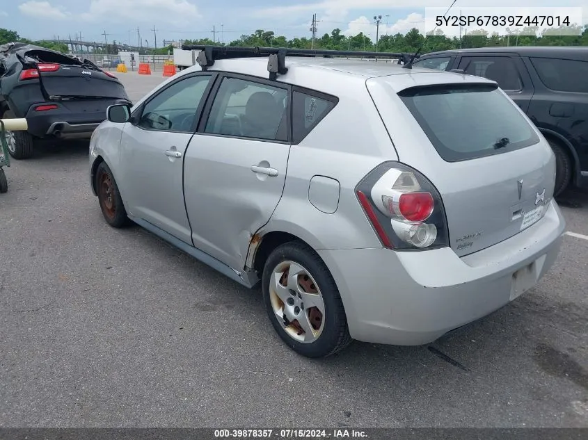 2009 Pontiac Vibe VIN: 5Y2SP67839Z447014 Lot: 39878357