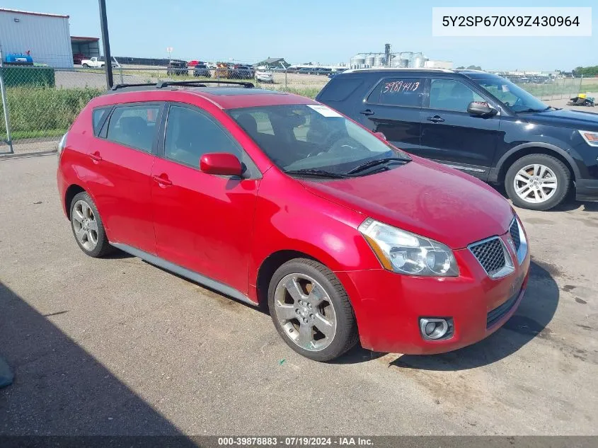 2009 Pontiac Vibe VIN: 5Y2SP670X9Z430964 Lot: 39878883