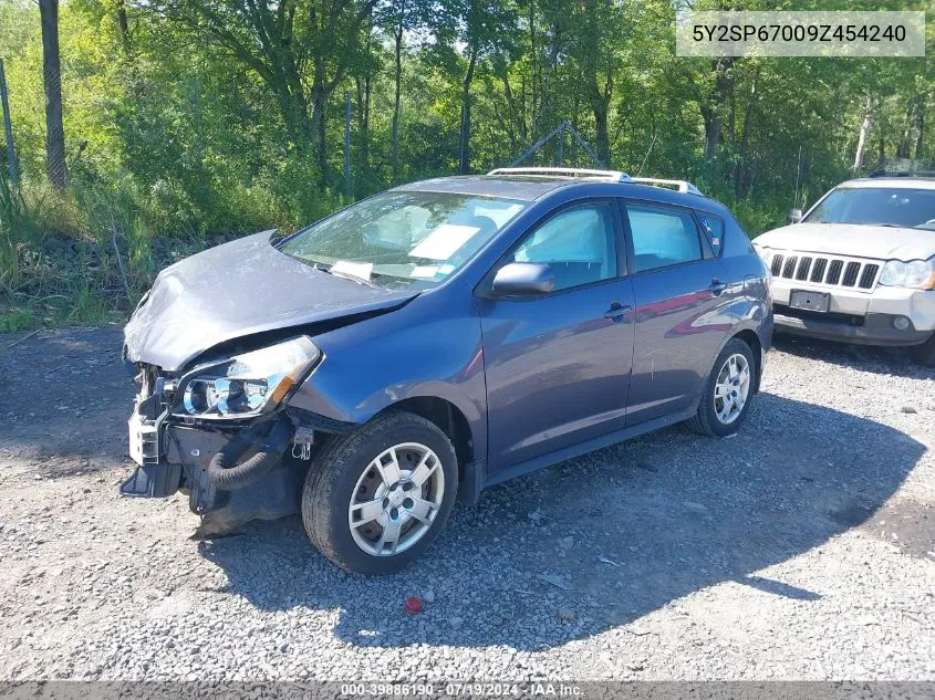 2009 Pontiac Vibe VIN: 5Y2SP67009Z454240 Lot: 39886190