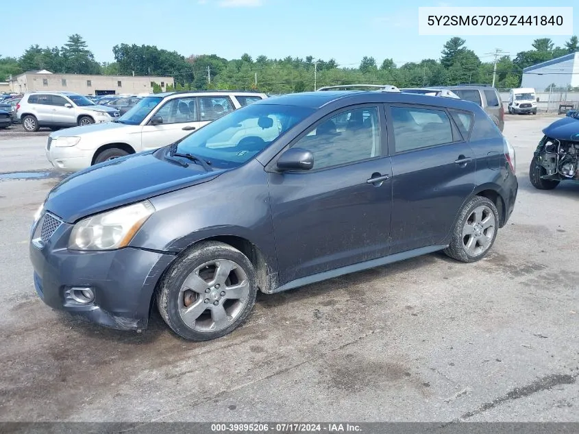 2009 Pontiac Vibe VIN: 5Y2SM67029Z441840 Lot: 39895206