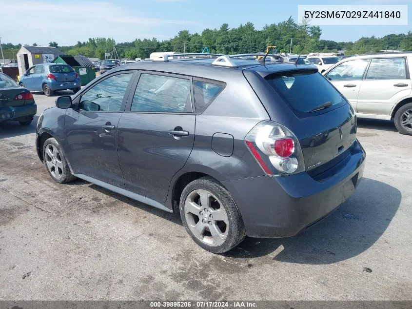 2009 Pontiac Vibe VIN: 5Y2SM67029Z441840 Lot: 39895206