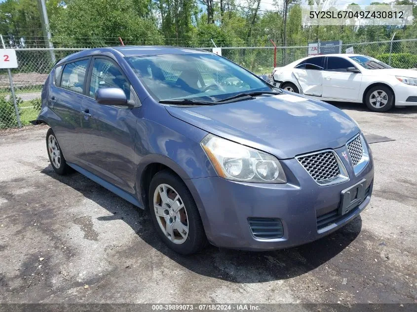 2009 Pontiac Vibe VIN: 5Y2SL67049Z430812 Lot: 39899073