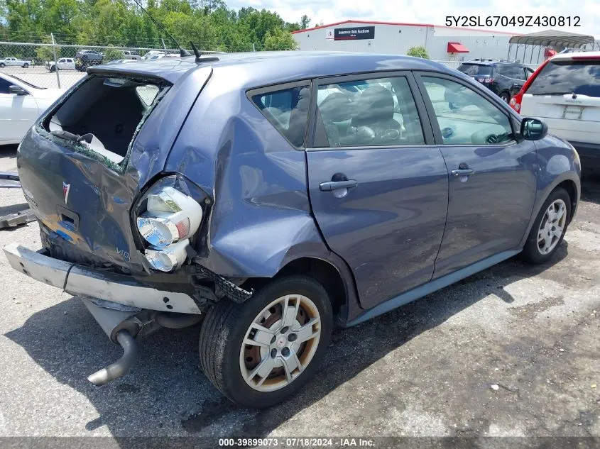 2009 Pontiac Vibe VIN: 5Y2SL67049Z430812 Lot: 39899073