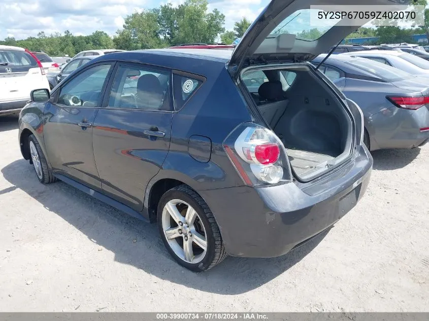 2009 Pontiac Vibe VIN: 5Y2SP67059Z402070 Lot: 39900734