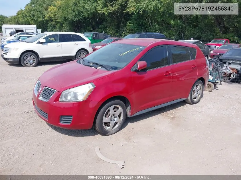 2009 Pontiac Vibe VIN: 5Y2SP67819Z455340 Lot: 40091693