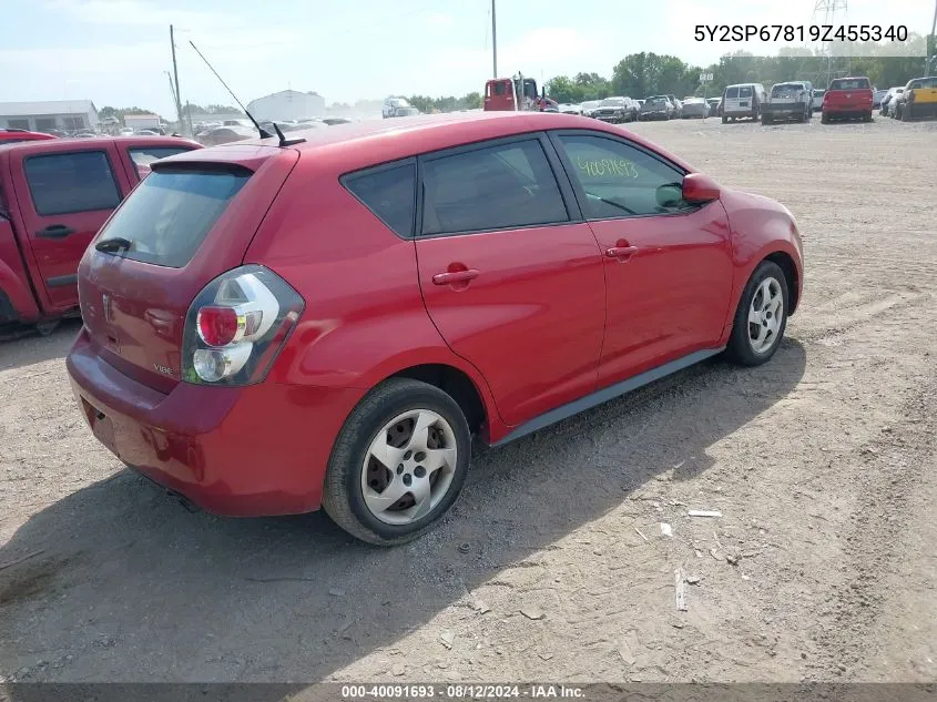 2009 Pontiac Vibe VIN: 5Y2SP67819Z455340 Lot: 40091693