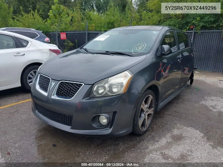 2009 Pontiac Vibe Gt VIN: 5Y2SR670X9Z449296 Lot: 40100064