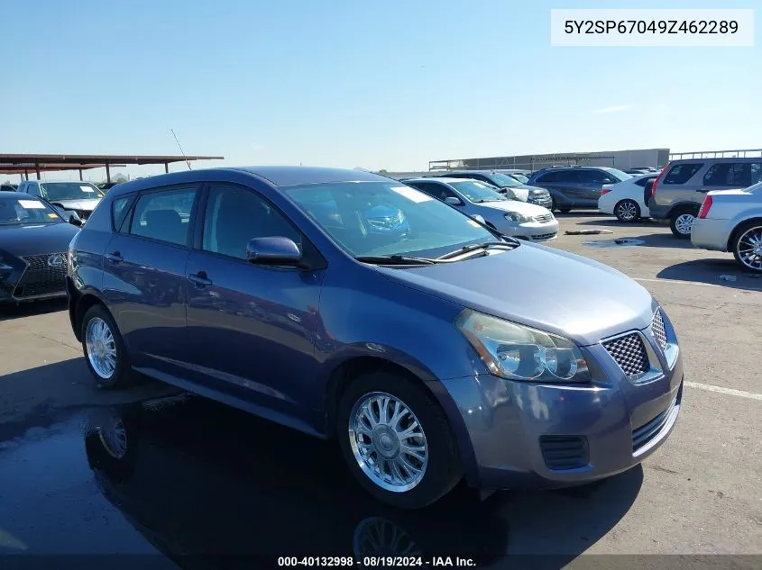 2009 Pontiac Vibe VIN: 5Y2SP67049Z462289 Lot: 40132998