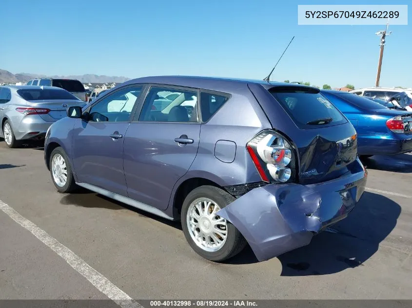 2009 Pontiac Vibe VIN: 5Y2SP67049Z462289 Lot: 40132998